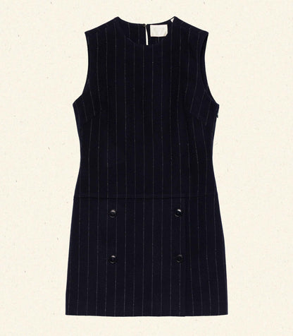 POLLY DRESS -- MARIANNE PINSTRIPE