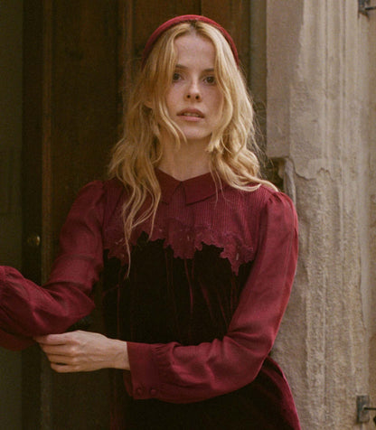 SESTRI HEADBAND -- CRIMSON VELVET