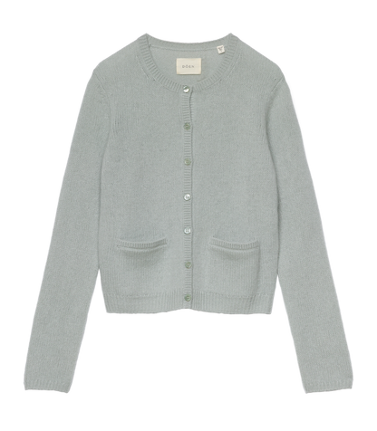 THEA CASHMERE CARDIGAN -- EUCALYPTUS